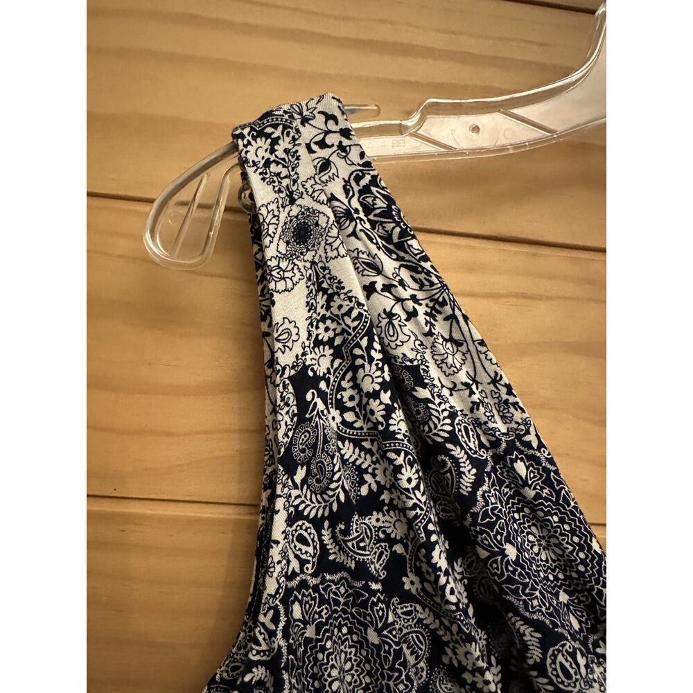 A PEA IN THE POD Maternity Dress Womens XS Indigo Paisley Maxi Stretch Soft NWT - Picture 9 of 10